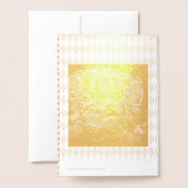 アンティークレッドクリスマステレフォンギフト 箔カード (裏面封筒付き)