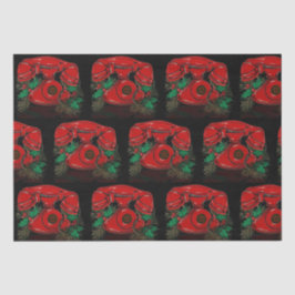 アンティークレッドクリスマステレフォンギフト 薄葉紙