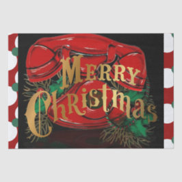 アンティークレッドクリスマステレフォンギフト 薄葉紙