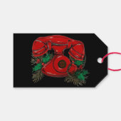 アンティークレッドクリスマステレフォン調整 ギフトタグ (正面(横))