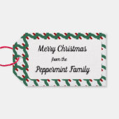 アンティークレッドクリスマステレフォン調整 ギフトタグ (裏面横)