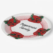 アンティークレッドクリスマステレフォン調整 ペーパープレート (アングル)