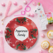 アンティークレッドクリスマステレフォン調整 ペーパープレート (パーティー)