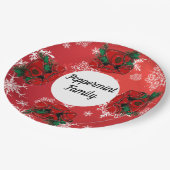 アンティークレッドクリスマステレフォン調整 ペーパープレート (アングル)