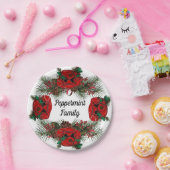 アンティークレッドクリスマステレフォン調整 ペーパープレート (パーティー)