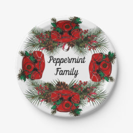 アンティークレッドクリスマステレフォン調整 ペーパープレート