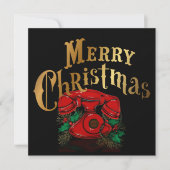 アンティークレッドクリスマステレフォン シーズンカード (正面)