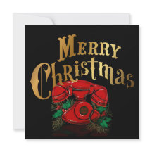 アンティークレッドクリスマステレフォン