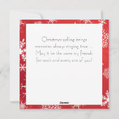 アンティークレッドクリスマステレフォン シーズンカード (裏面)