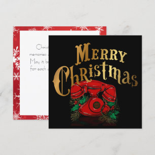 アンティークレッドクリスマステレフォン シーズンカード