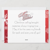 アンティークレッドクリスマステレフォン シーズンカード (裏面)