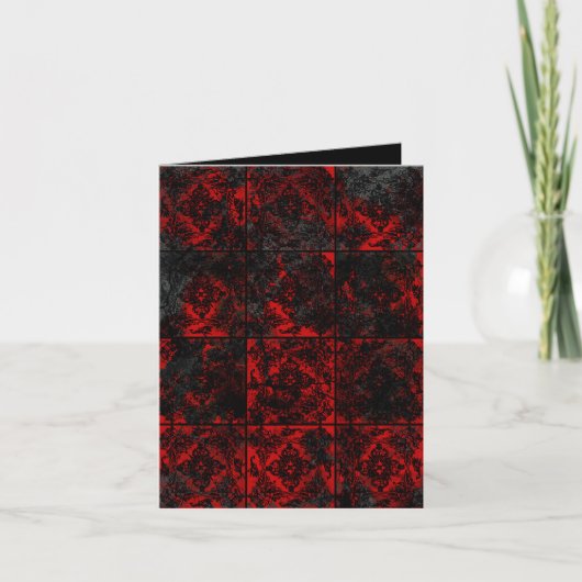 アンティークレッドゴシック結婚式RSVP招待状 招待状 (正面)