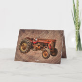アンティークレッドトラクターサンキューカード サンキューカード (裏面)