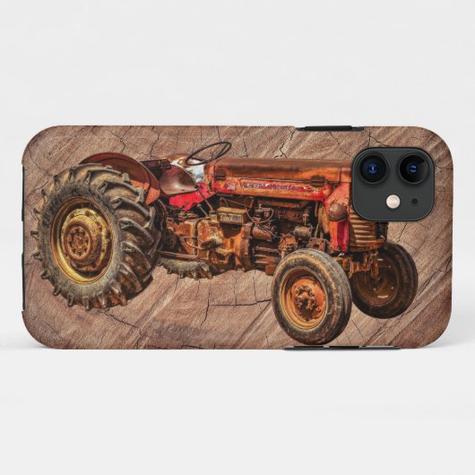 アンティークレッドトラクター Case-Mate iPhoneケース (裏面(横))