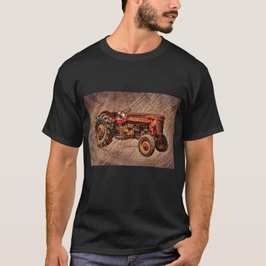 アンティークレッドトラクター Tシャツ (正面)