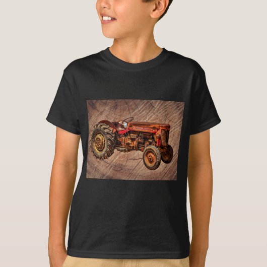 アンティークレッドトラクター Tシャツ (正面)