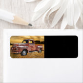 アンティークレッドトラックファームフィールド ラベル (インサイチュ)