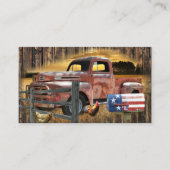 アンティークレッドトラックヴィンテージレッドトラックファームトラック エンクロージャーカード (正面)