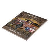 アンティークレッドトラックヴィンテージレッドトラックファームトラック タイル (側面)