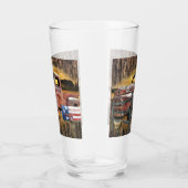 アンティークレッドトラックヴィンテージレッドトラックファームトラック タンブラーグラス (右)