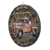 アンティークレッドトラック素朴インバーン ダーツボード (正面右)