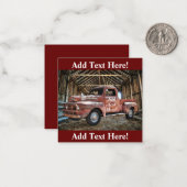 アンティークレッドトラック素朴バーンノートカード ノートカード (正面/裏面インサイチュ)