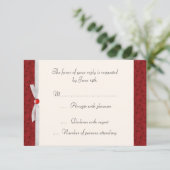 アンティークレッドフィレンツェRSVP 出欠カード (スタンド正面)