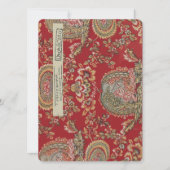 アンティークレッドフランスのファブリックfrom Villefranche シーズンカード (正面)