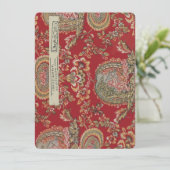 アンティークレッドフランスのファブリックfrom Villefranche シーズンカード (スタンド正面)