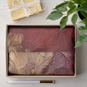 アンティークレッドブルゴーニュフェイク金ゴールドバロックオーナメント 薄葉紙 (ギフト)