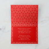 アンティークレッドレースクリスマスfor Daughter シーズンカード (内部)