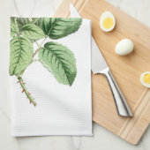 アンティークレッドローズシンプル キッチンタオル (四つ折り)