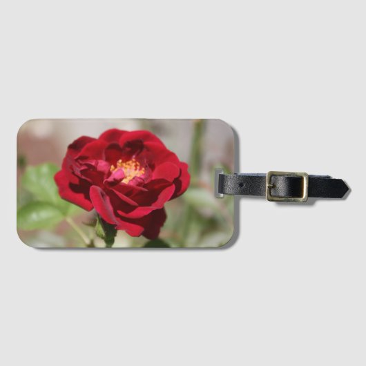 アンティークレッドローズラゲッジタグ ラゲッジタグ (正面横)