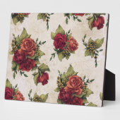 アンティークレッドローズ壁紙 フォトプラーク (側面)