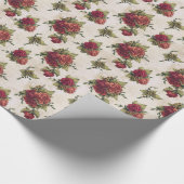 アンティークレッドローズ壁紙 ラッピングペーパー (角)
