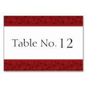 アンティークレッド結婚フィレンツェのテーブルカード テーブルナンバー (正面)