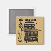 アンティークレンジストーブパーソナライズされたテンプレート マグネット (正面/裏面)