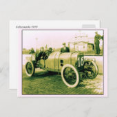 アンティークレーシングカーn° 16 Indy 500 ポストカード (正面/裏面)