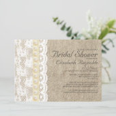 アンティークレースとパールブライダルシャワー招待状 招待状 (スタンド正面)