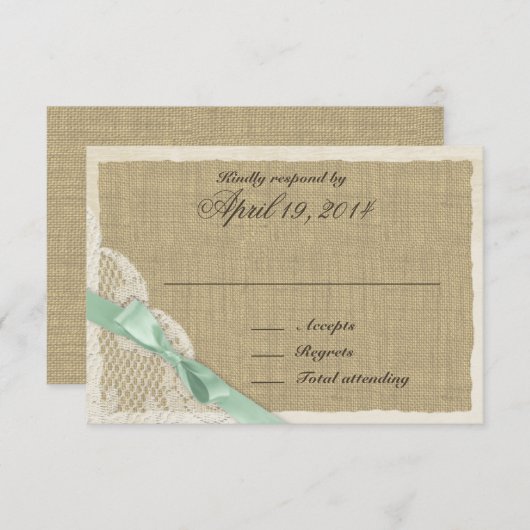 アンティークレースとミント国対応カード 出欠カード (正面/裏面)