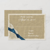 アンティークレースと海軍の国の応答カード 出欠カード (正面/裏面)