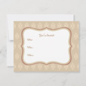 アンティークレースパターン招待状 招待状 (裏面)