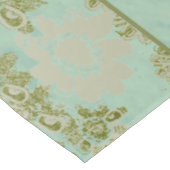 アンティークレースホワイトシーグリーンフローラ テーブルクロス (アングル)