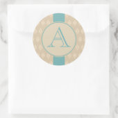 アンティークレースモノグラムステッカー ラウンドシール (バッグ)