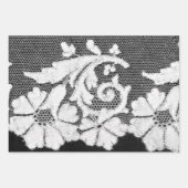 アンティークレースラッピング紙フラットシートセット3 ラッピングペーパーシート (正面)