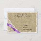 アンティークレース及びラベンダー国対応カード 出欠カード (正面)