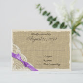 アンティークレース及びラベンダー国対応カード 出欠カード (スタンド正面)