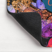 アンティークレース及び蝶カスタムイニシャル マウスパッド (コーナー)