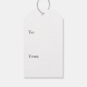 アンティークレース模様ブラック及びレッドギフトラベル ギフトタグ (裏面)