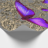 アンティークレース模様蝶ラッピング紙 ラッピングペーパー (角)